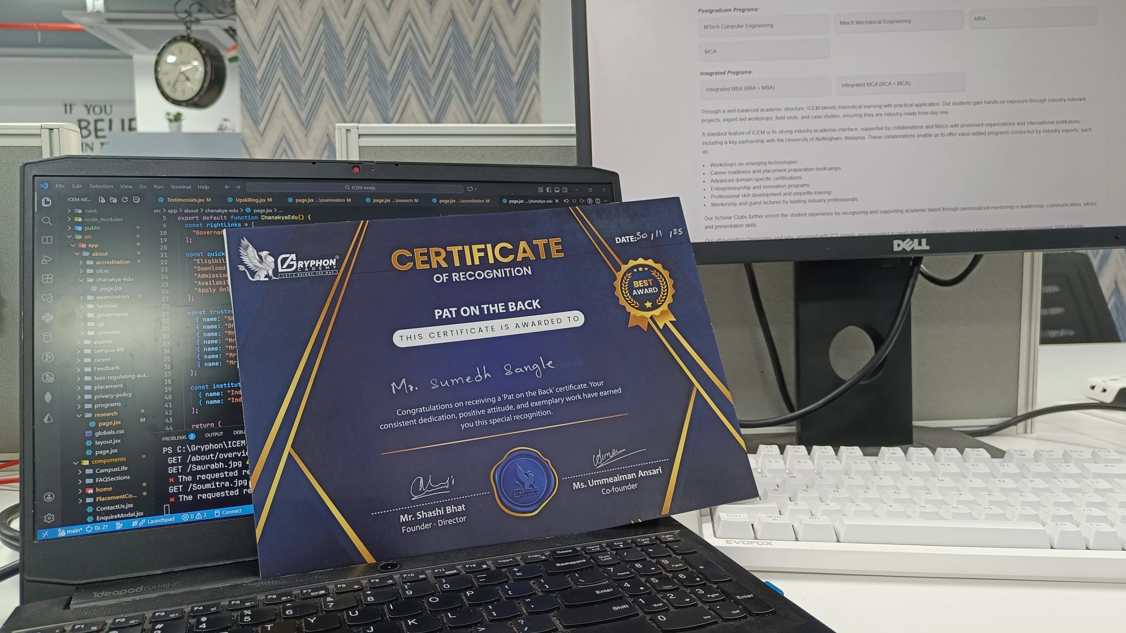 Gryphon Academy Pvt Ltd Work